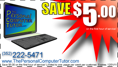 Use this coupon to save $5.00 the next time you need computer help